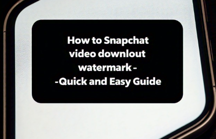 Snapchat video download without watermark